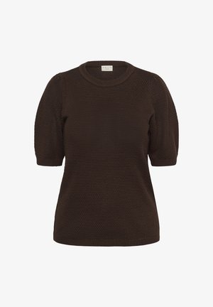 Kaffe Curve, KCVIVIANA PULLOVER - Lihtne T-särk - coffee bean