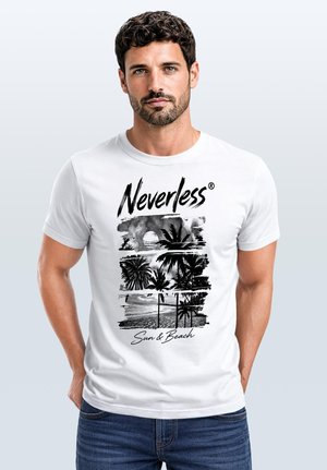 Neverless, Print T-shirt - weiß