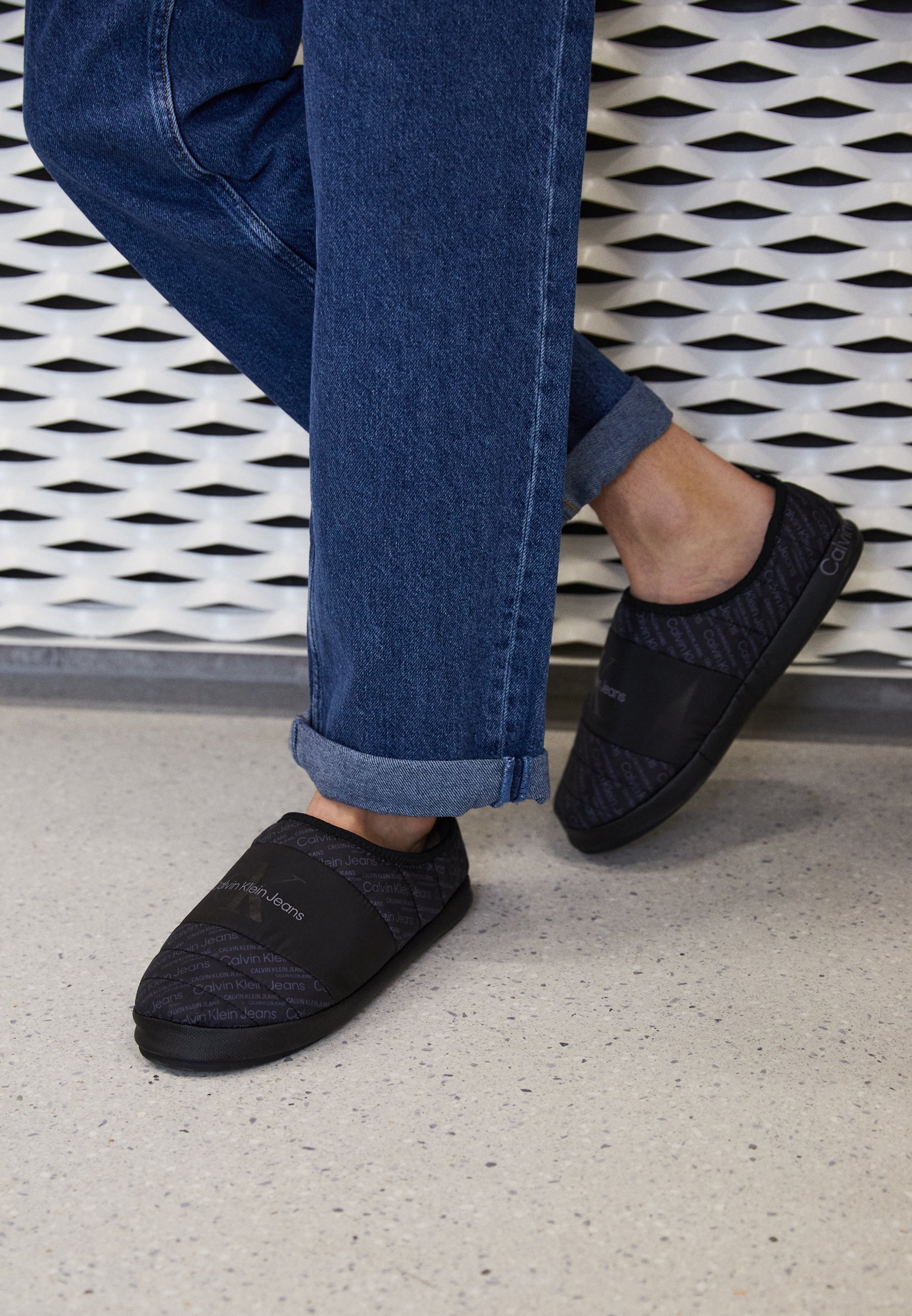 Calvin Klein Jeans HOME SHOE SLIPPER - Pantoffels - black/zwart - Zalando.be