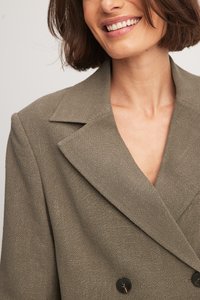 NA-KD DOUBLE BREASTED - Blazer - brown