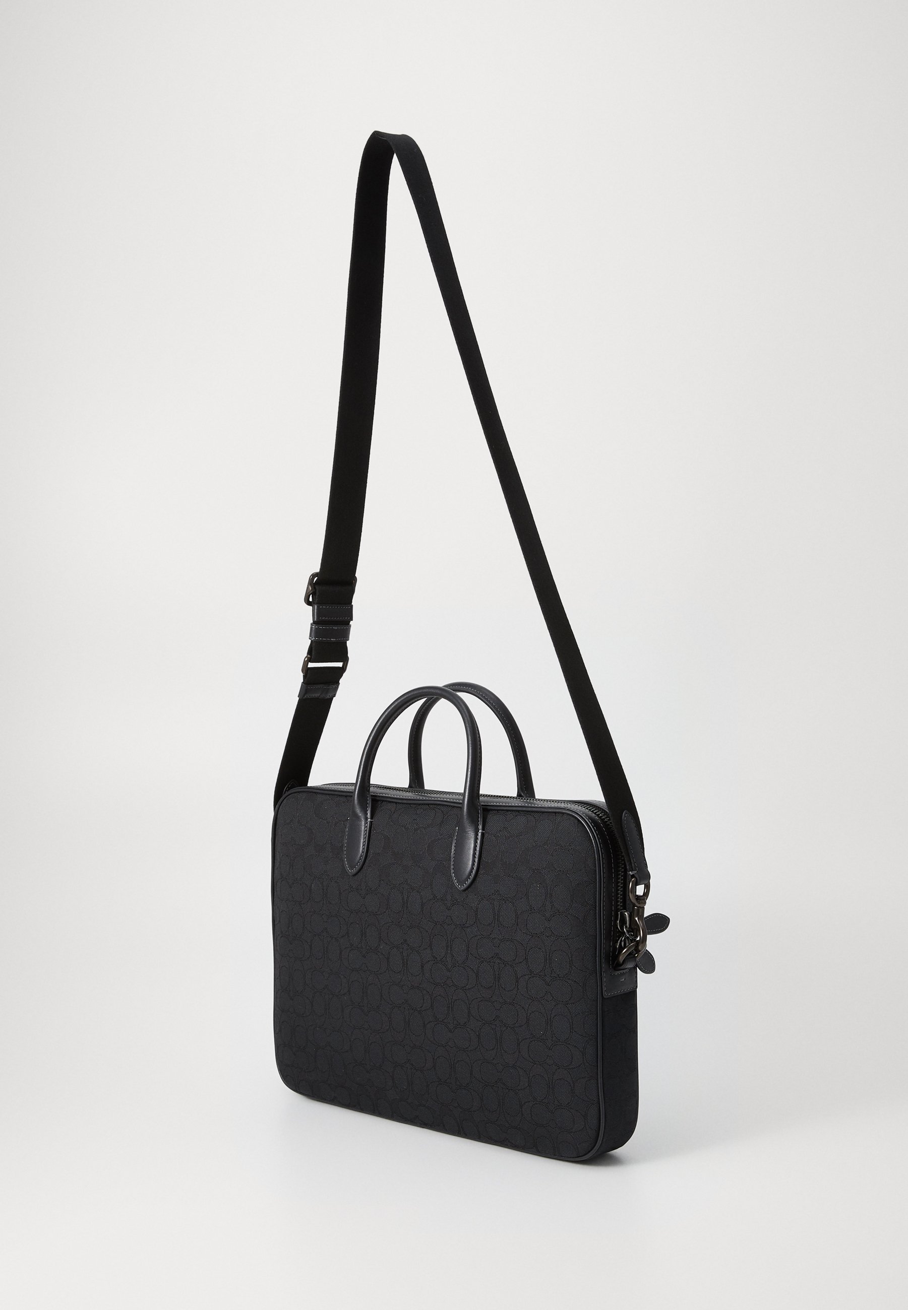 COACH THEO WORK BAG IN SIGNATURE JACQUARD - Briefcase - black