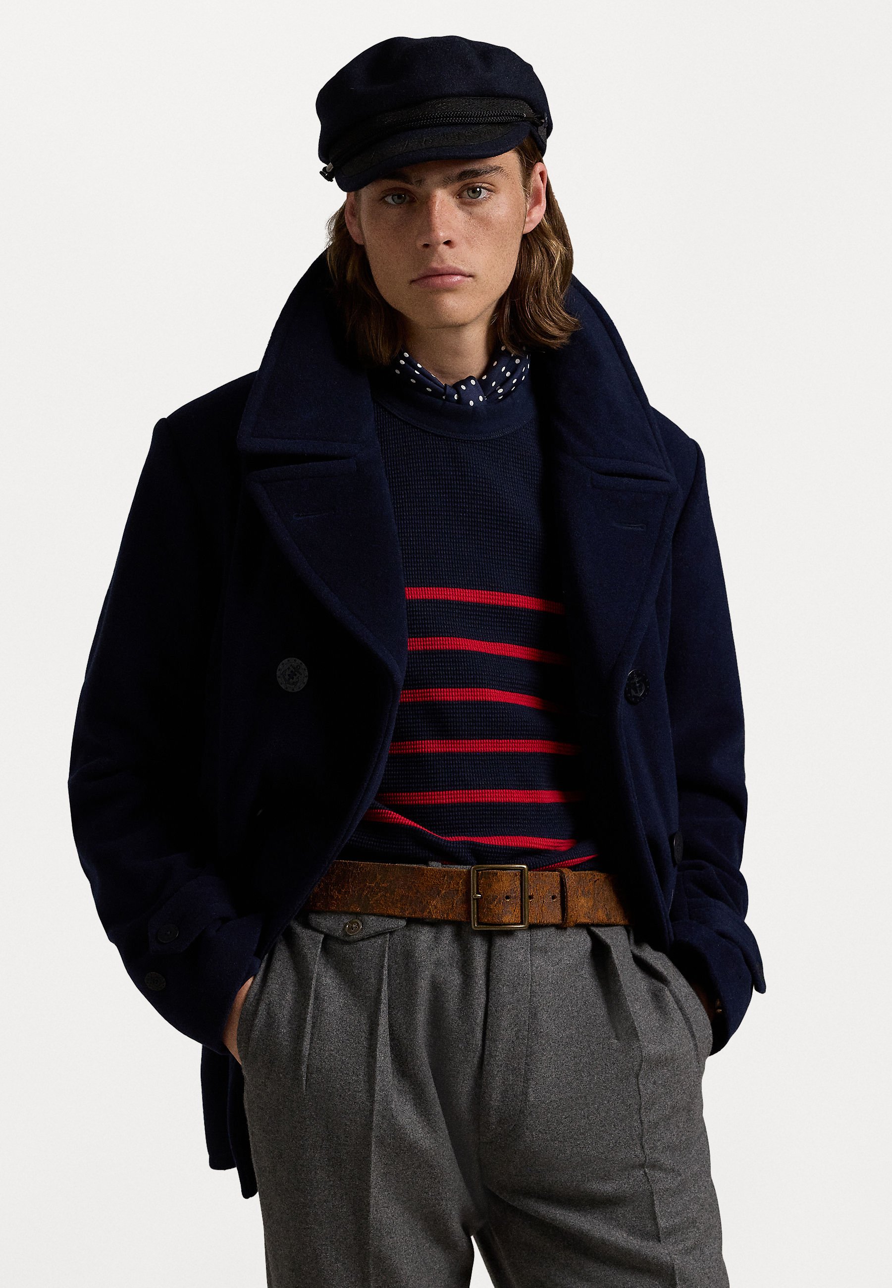 Polo Ralph Lauren TWILL PEACOAT - Short coat - navy/blue - Zalando 