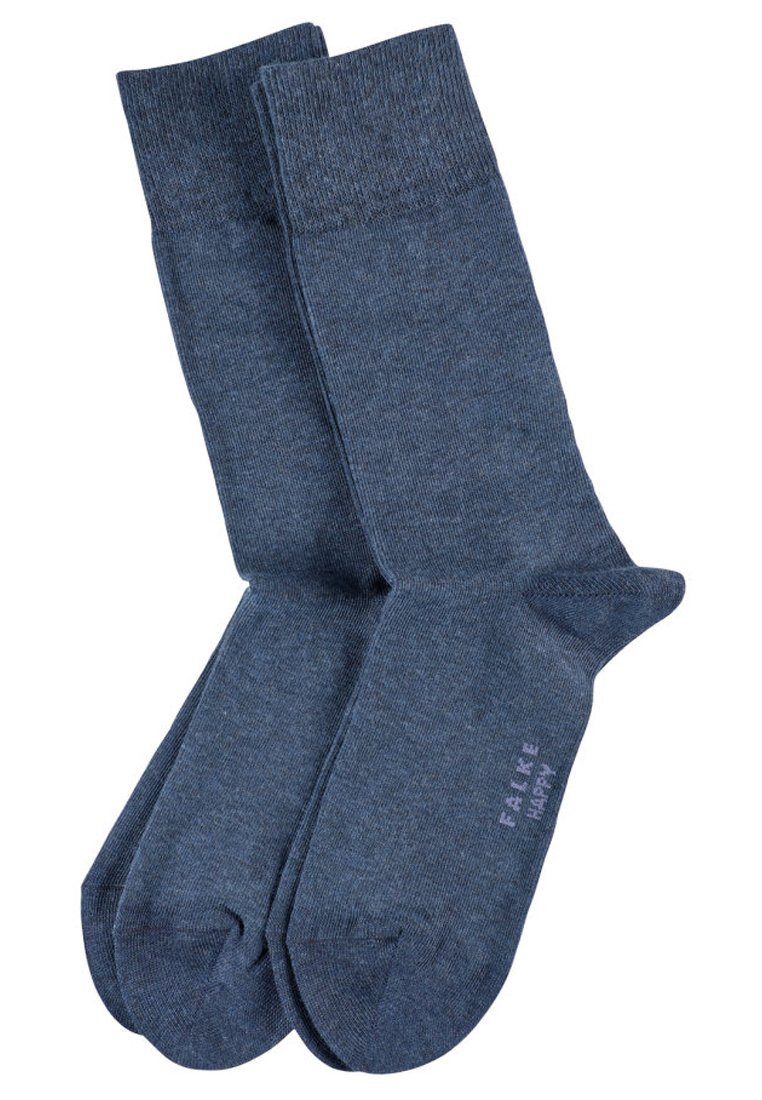 Herren Unterhosen | FALKE HAPPY 2-PACK BAUMWOLLE-MIX Socken blau-meliert - IK35529 Herren Unterhosen | FALKE HAPPY 2-PACK BAUMWOLLE-MIX Socken blau-meliert - IK35529