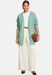Lipsy HONEYCOMB LONGLINE - Kardigán - green