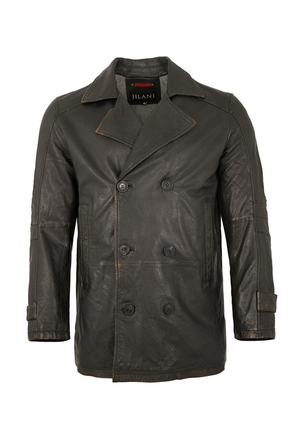 MATTHES-3 - Lederjacke - schwarz beige