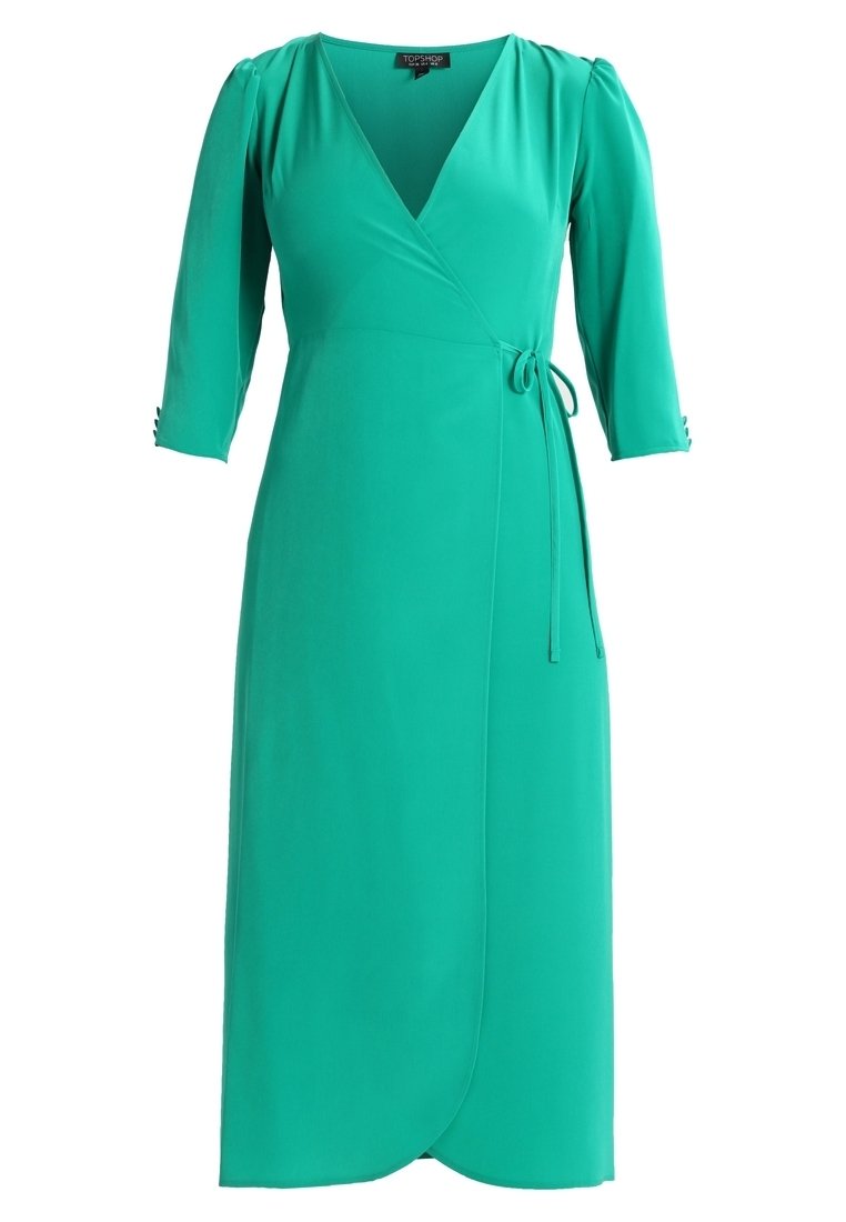 topshop wrap dress green Day - Ebay