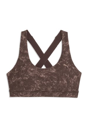 CLOUDSPUN AOP - MID - Brassières de sport à maintien normal - chocolate brown