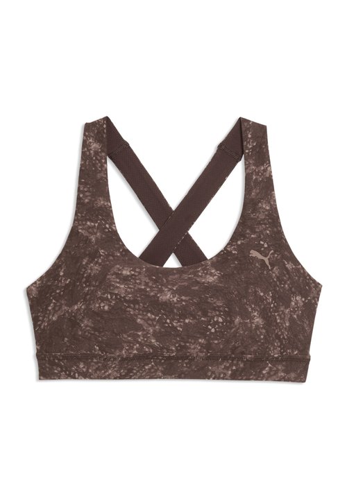 PUMA BRA MID - Medium support sports bra - chocolate brown — photo 4