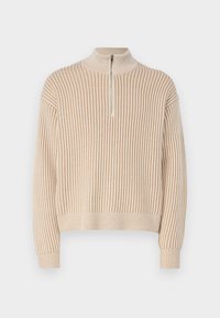 Oversized Quarter-Zip Sweater - Strickpullover - birch