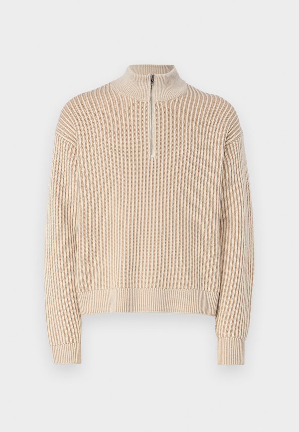 Oversized Quarter-Zip Sweater - Jumper - birch3