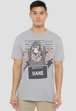 Cotton Soul, BATMAN THE BANE MUGSHOT - Print T-shirt - mottled light grey