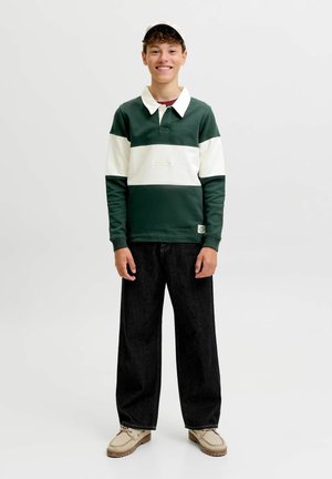 Jack & Jones Junior, JORFREDERIKSBERG BLOCKING SWEAT POLO JNR - Sweatshirt - pine grove