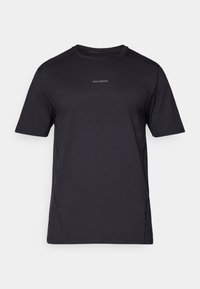 TRACKLINE TEE - Sports T-shirts - deep black