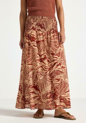 Lindex, LINDEX MAXI SKIRT WITH SMOCKED WAIST LINDEX - Maksihame - brown