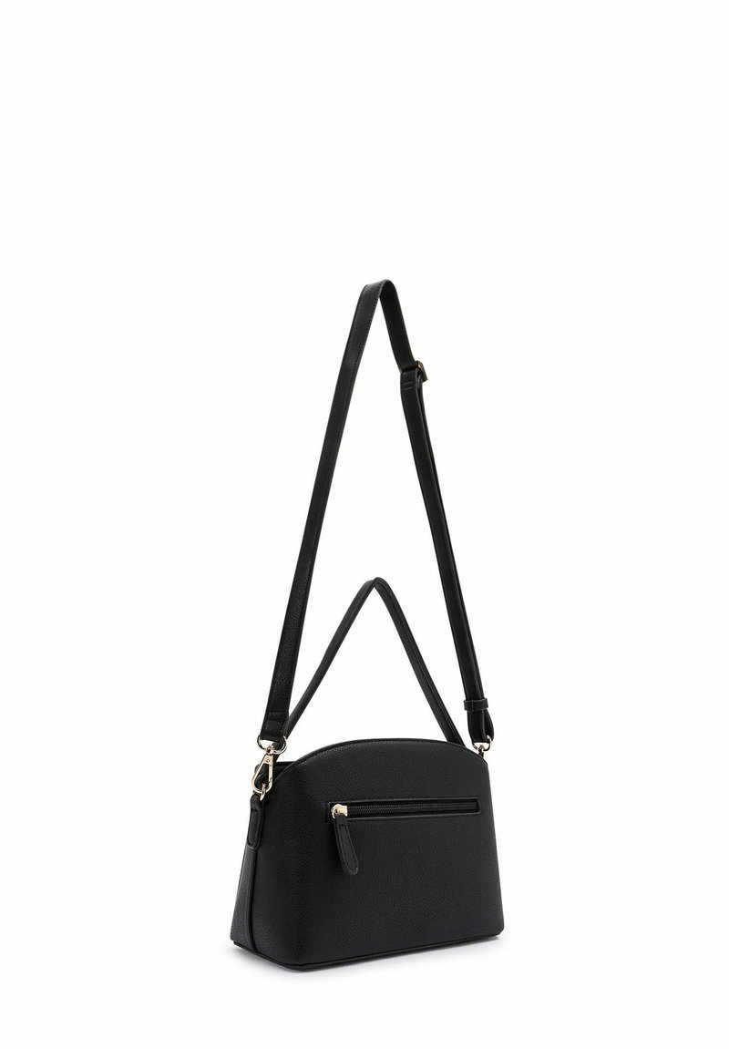 Schultertasche Schulter Handtasche Schwarz Leder ORCHIDEA SCHULTER