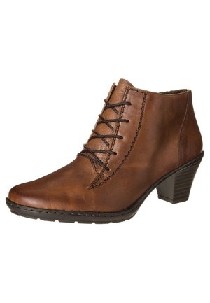 Bottines à lacets - cognac