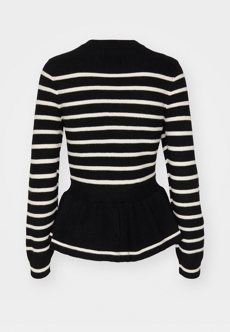 ONLY ONLIBI PEPLUM O NECK Jumper black/whitecap gray/black