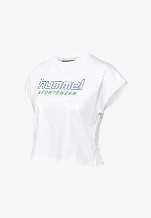 Hummel, LGC JUNE CROPPED - T-shirts print - white