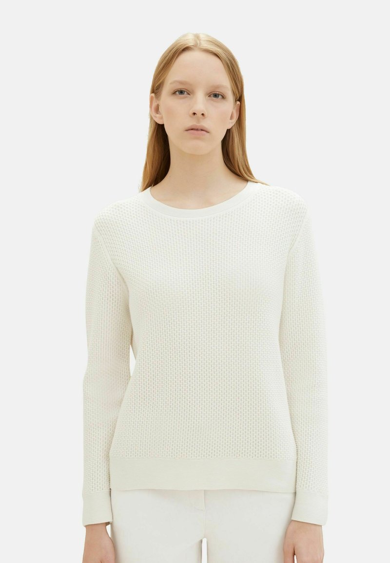 TOM TAILOR Strickpullover - weiß