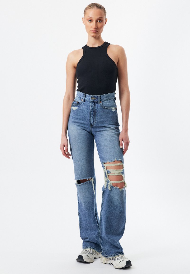 Dr.Denim ECHO - Straight leg jeans - drift mid destroyed