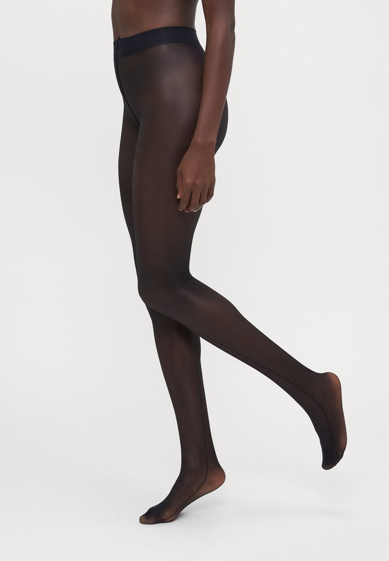 Lindex TIGHTS 20 DEN STRIPE AT BACK - Strømpebukser - black