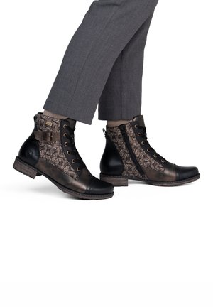 Remonte, REMONTE SCHNÜRSTIEFEL D4381 - Boots à talons - metallic