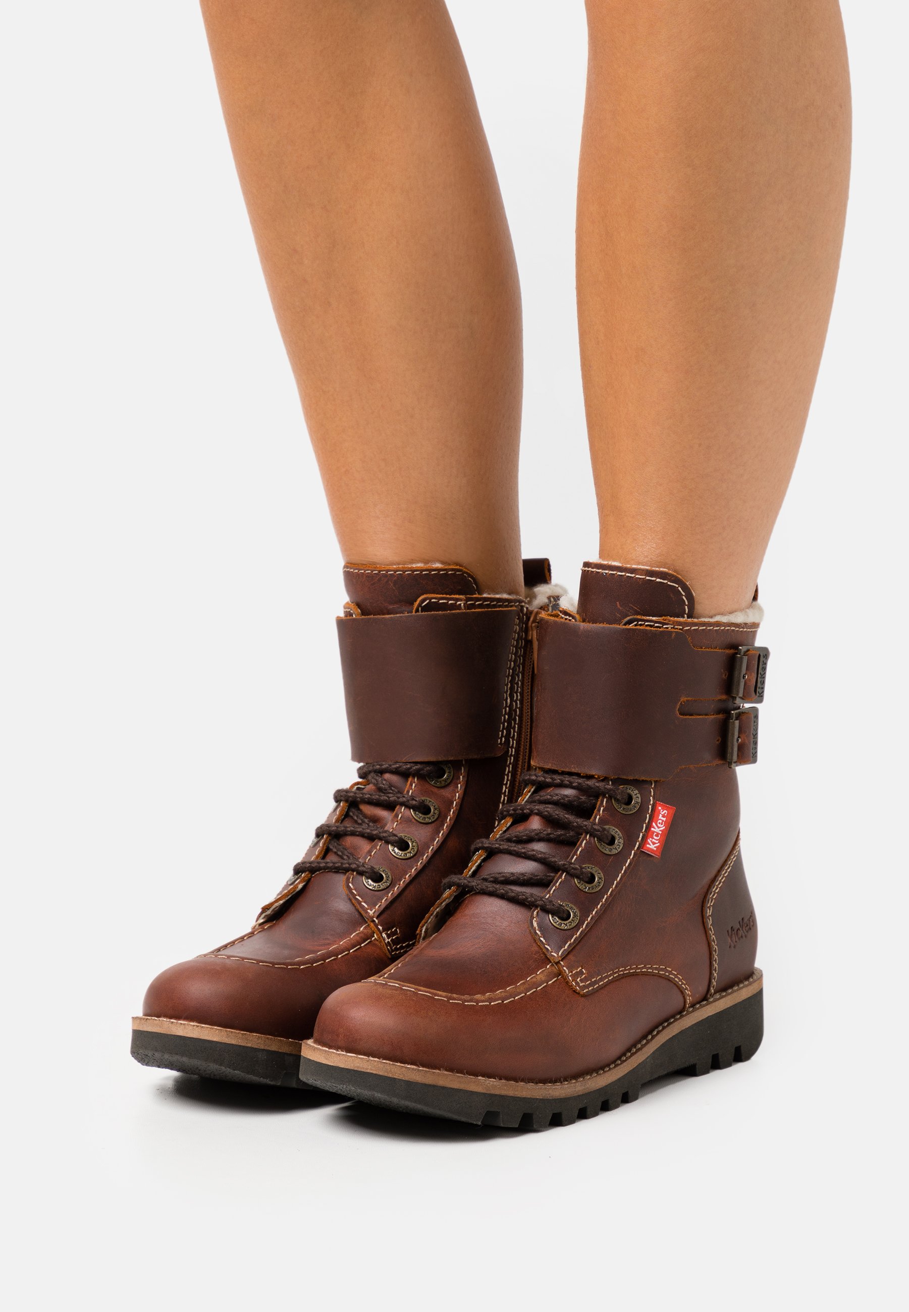 Kickers NEOMEENELY - Botines con cordones - marron fonce/marrón oscuro -  Zalando.es