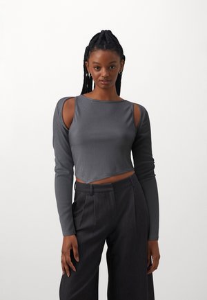 Top s dlouhým rukávem - dark grey