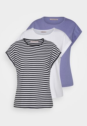 3 PACK - T-shirt imprimé - white/blue/multicolor