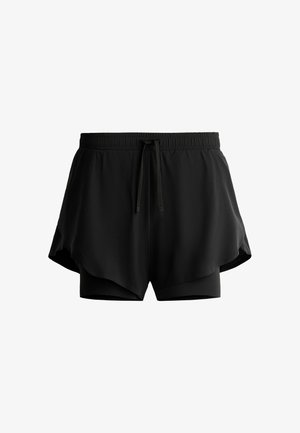 OYSHO, 2-IN-1 LIGHT TOUCH SHORTS - Short - black