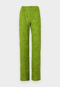 ELASTICATED STRAIGHT LONG PANTS - Hlače - green