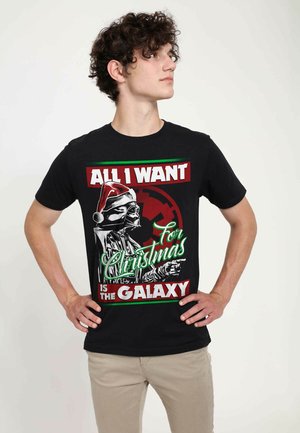 Henry Tiger STAR WARS: CLASSIC VADER XMAS GALAXY UNISEX - T-shirts print - black