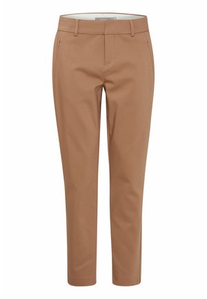 Rudos pritaikytus kelnes su lygiu paviršiumi, siauru pritaikymu, priekinėmis kišenėmis ir viena užpakaline kišene. Pagaminta iš audinio.
