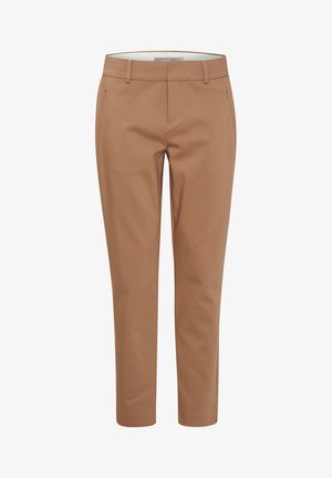 Rudos pritaikytus kelnes su lygiu paviršiumi, siauru pritaikymu, priekinėmis kišenėmis ir viena užpakaline kišene. Pagaminta iš audinio.