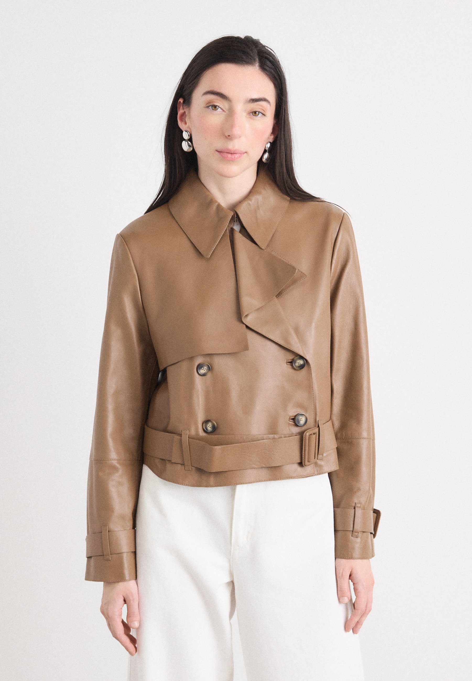 Veste Banana Republic En Coton Marron - Taille 2, Manches Longues, Un Bouton - Occasion Très Bon état