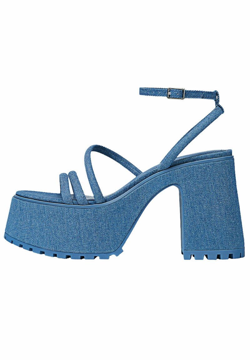 Stradivarius Sandalen met hoge hak blauw Stradivarius Sandalen met hoge hak blauw