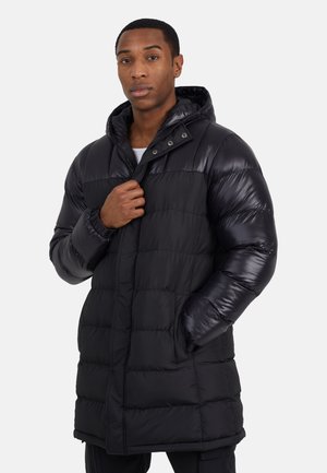 PADDED HOODED LONGLINE - Manteau d'hiver - black