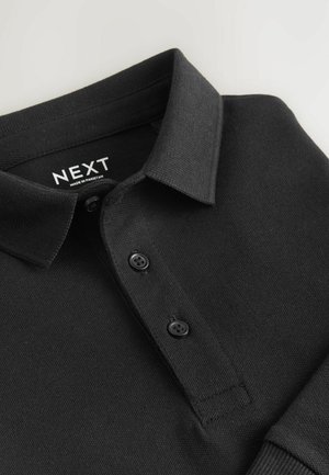 Next REGULAR FIT - LONG SLEEVE  - Polo krekls - black