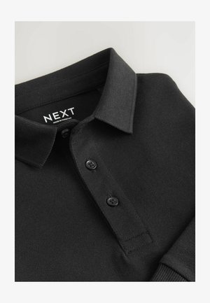 Next REGULAR FIT - LONG SLEEVE - Bluză polo - black