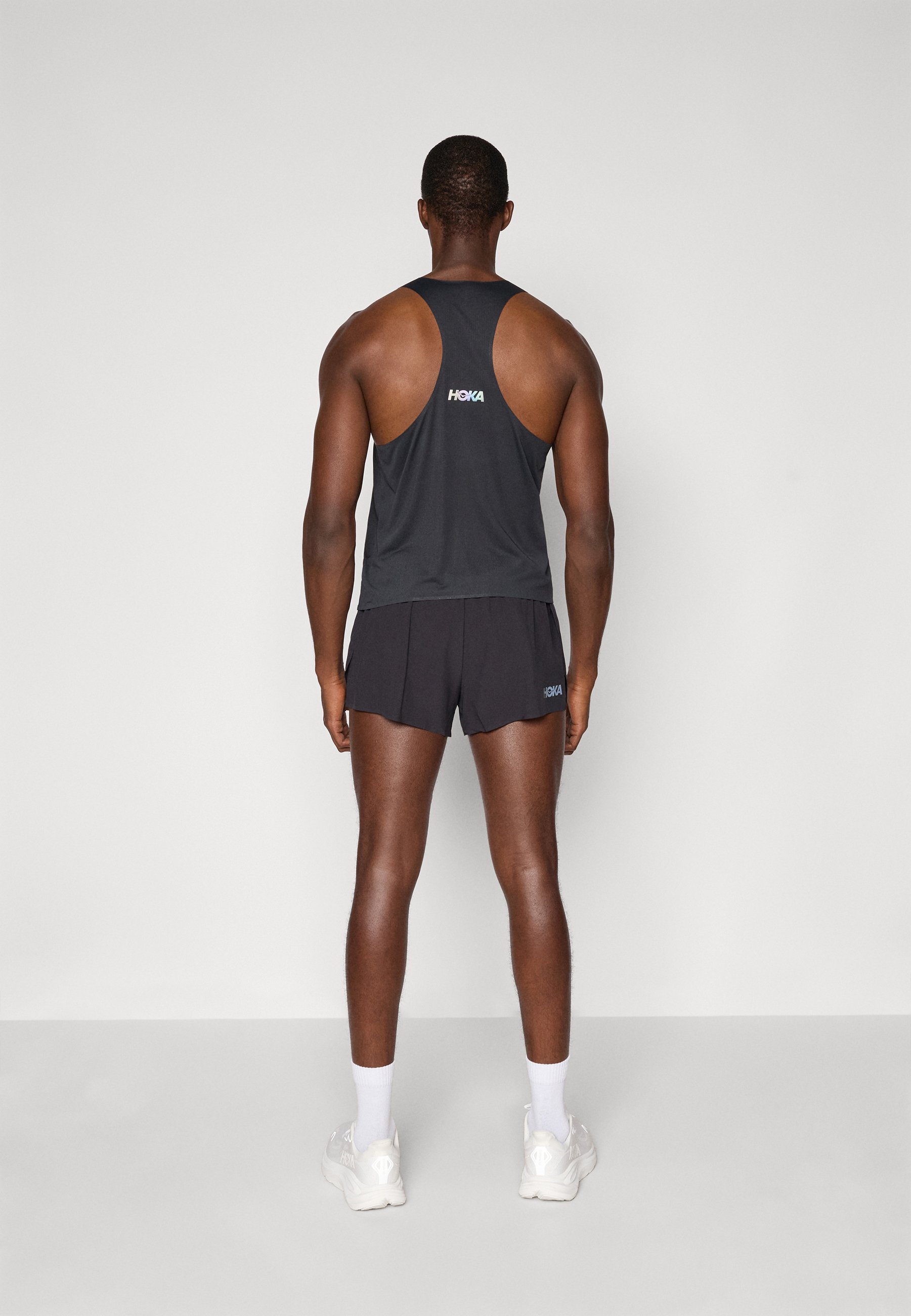 HOKA RACE DAY SPLIT SHORT - Sports shorts - black - Zalando.co.uk