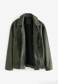 Next COLLARED SHACKET - REGULAR FIT - Veste en similicuir - green