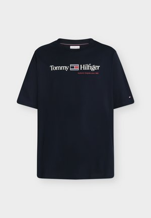 Tommy Hilfiger, BT-BRAND LOVE RWB GRAPHIC TEE-B - T-shirt con stampa - navy blue