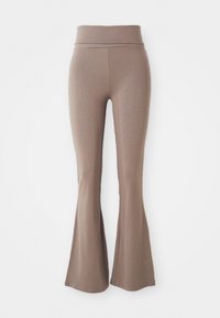 SOFT TOUCH FOLDED TROUSERS - Pantaloni - beige