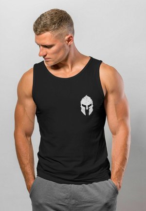 LOGO SPARTANER GLADIATOR KRIEGER FASHION GYM STREETSTYLE MUSKEL - Top - schwarz -weiss