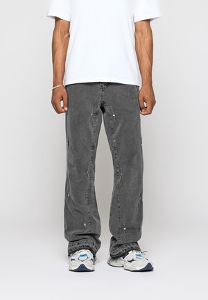 Flared jeans - grey denim