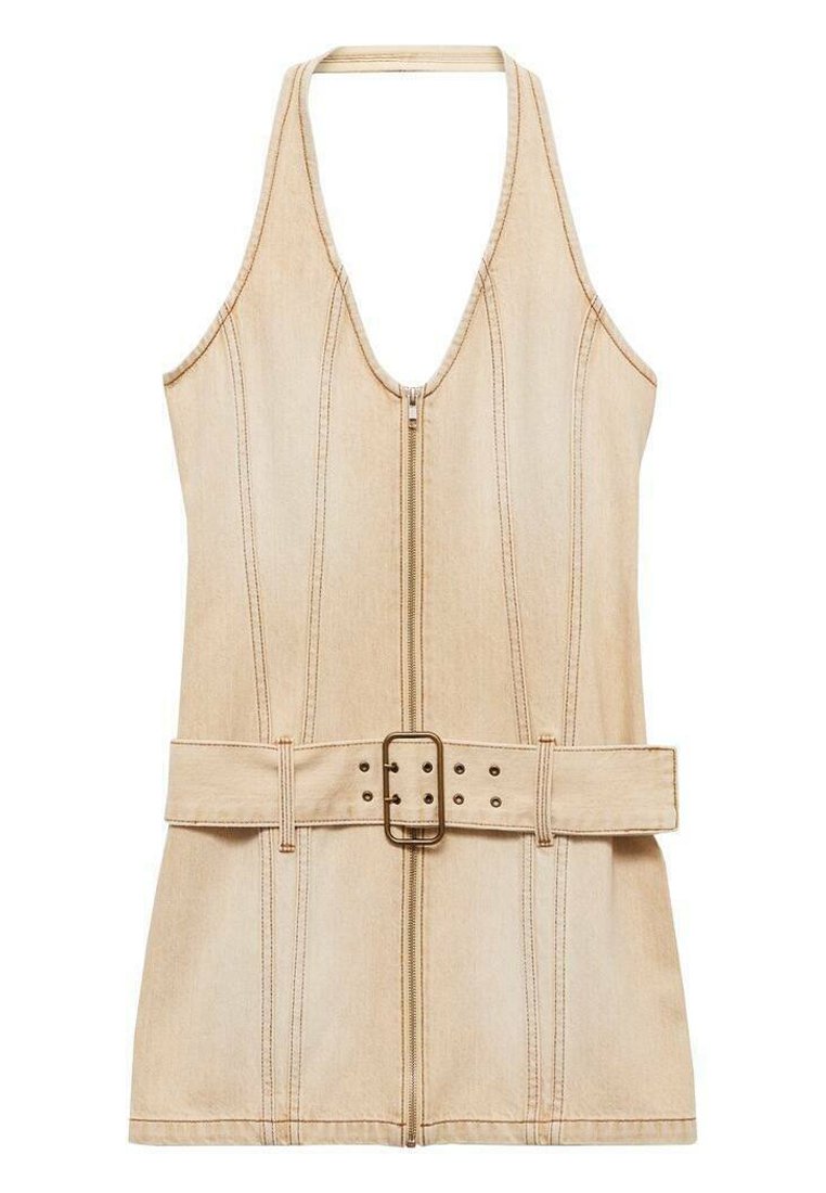 Mango Jeansjurken zandkleur