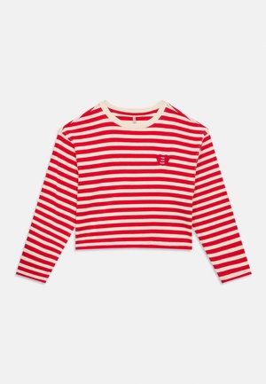 KOGLIVINA O NECK STRIPE - Ilgarankovis viršutinės dalies drabužis - high risk red/cloud dancer