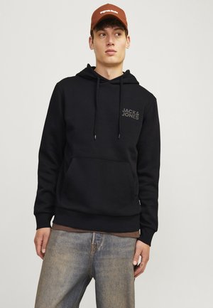 Jack & Jones, JJECORP LOGO HOOD - Φούτερ με κουκούλα - black
