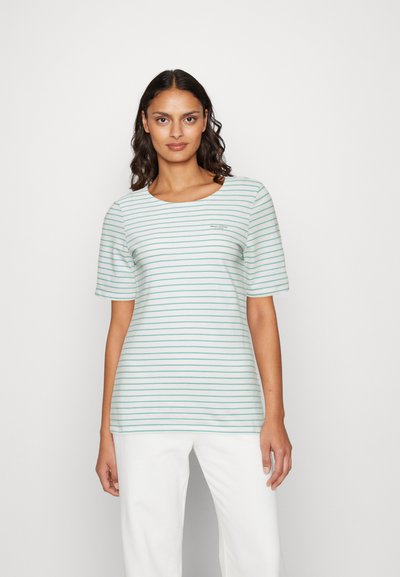 Marc O'Polo SHORT SLEEVE, DEEP ROUND NECK, STRIPED - T-Shirt print ...