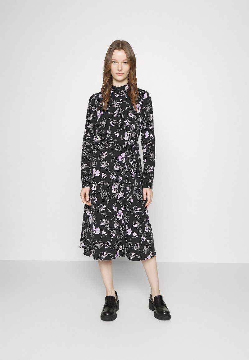 Pieces PCHILDA DRESS - Vestido de dia - black/purple